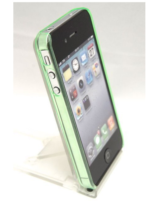 een beetje Mentaliteit vermogen Hard plastic backcase iphone 4 groen doorzichtig - ZWC