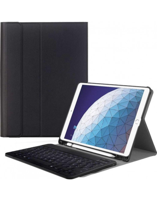 Apple iPad Air(2019)10.5 AZERTY Bl toebord pen - zwart Just in Case