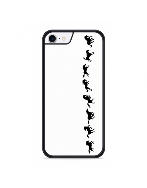 snorkel Eigenlijk Snooze iPhone SE 2020 Hardcase paarden beweging - transparant - Just in Case
