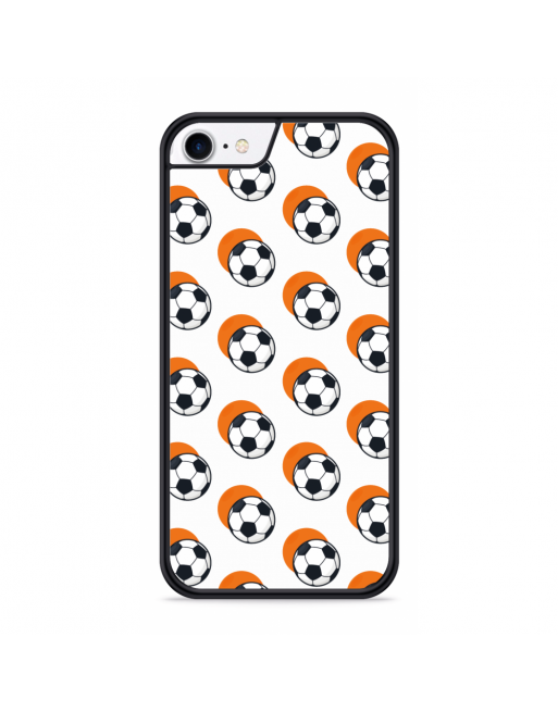 Sada Handschrift chrysant iPhone SE 2020 Hardcase voetbal met oranje schaduw - Just in Case