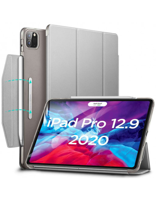 Ga lekker liggen Dhr zelfmoord iPad Pro 12.9 2020 hoes magneetclip en penseelh - zilve - Just in Case
