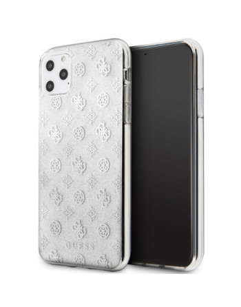 Aan het liegen Gevestigde theorie Overgave Guess telefoonhoesje iPhone 11 Pro Max - Glitters - Zilver