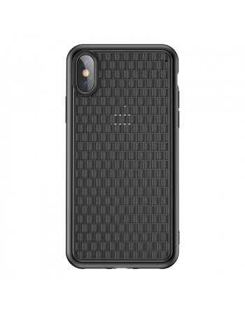 Geweven case iPhone XR - Zwart