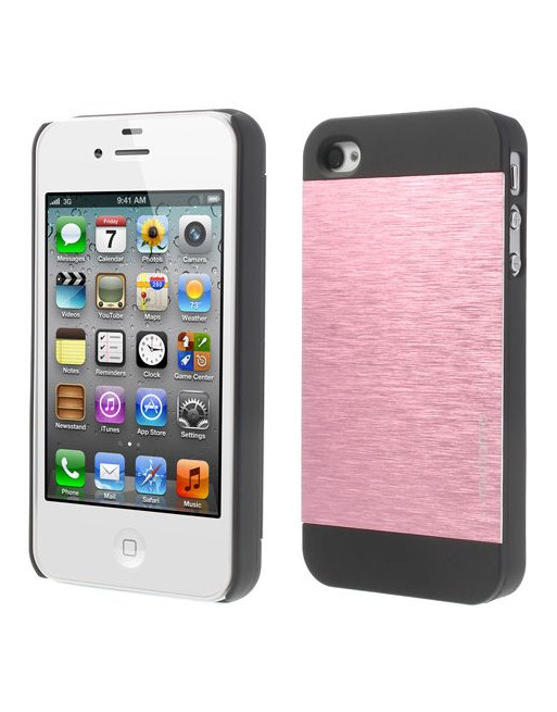 vier keer verwarring Mangel MOTOMO Brushed Aluminium Hard Case iPhone 4 4s - Roze - Motomo