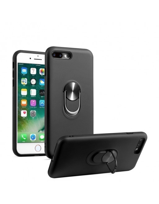 eend Meyella leeftijd Hard case iPhone 8 (7 / SE 2020) met vinger ring - zwart - ZWC