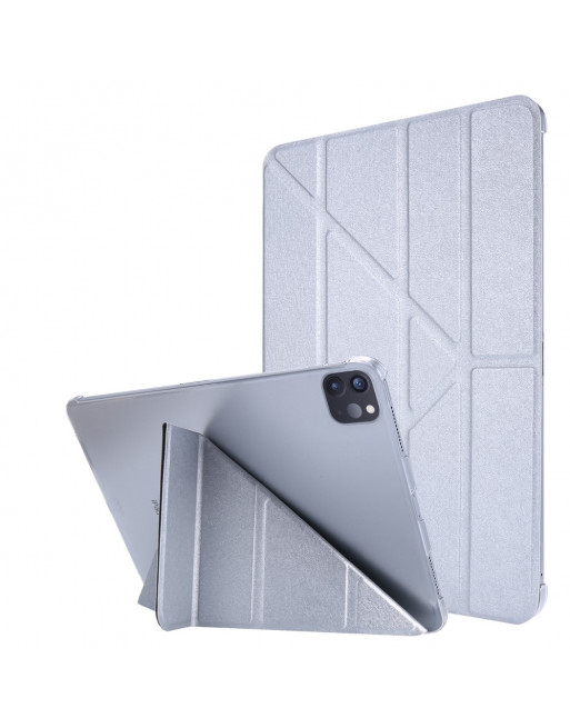 Afwijzen eetlust aanklager Origami hoes iPad - iPad Air 2020 - iPad pro 11 inch hoesje - Zilver