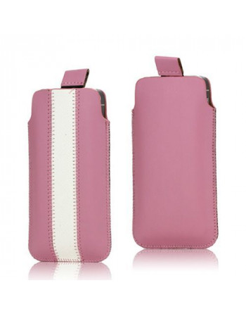 Roze/Wit Lederen iPhone...