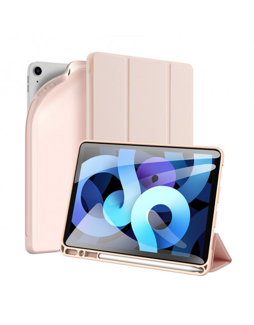Samengroeiing jas groef iPad air 4 hoesje 2020 - iPad hoesje roze - Dux Ducis