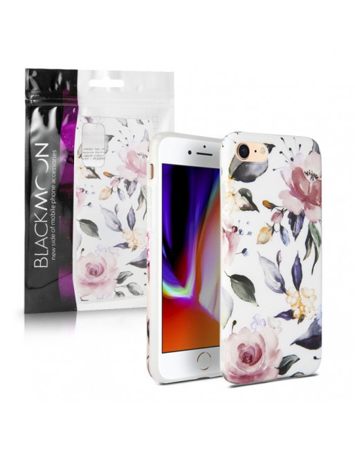 baai voorkant Smash Siliconen hoesje iPhone SE 2020 - iPhone 7 / 8 - bloemen - Blackmoon