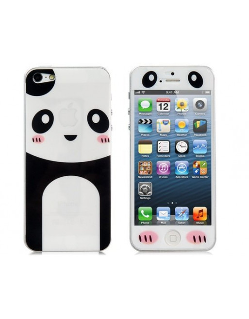 Remmen baard puppy Panda voor & achter Sticker iPhone 5(s) en SE (2016) - ZWC