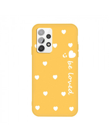 Gele softcase 'be loved'...