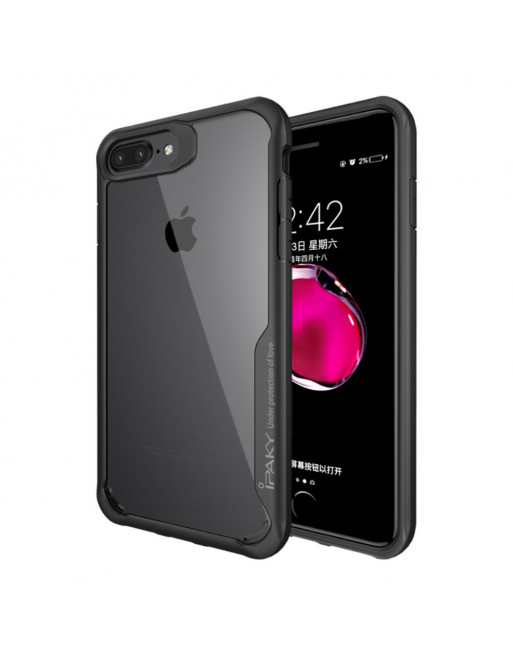 discretie Uitlijnen Klooster Hardcase met zwarte omranding iPhone 6/7/8 plus - transparant - iPaky