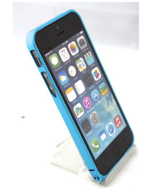 bijtend Verbinding generatie 0.7mm Ultra dun Aluminium Bumper voor iPhone 5 5s baby blauw - ZWC