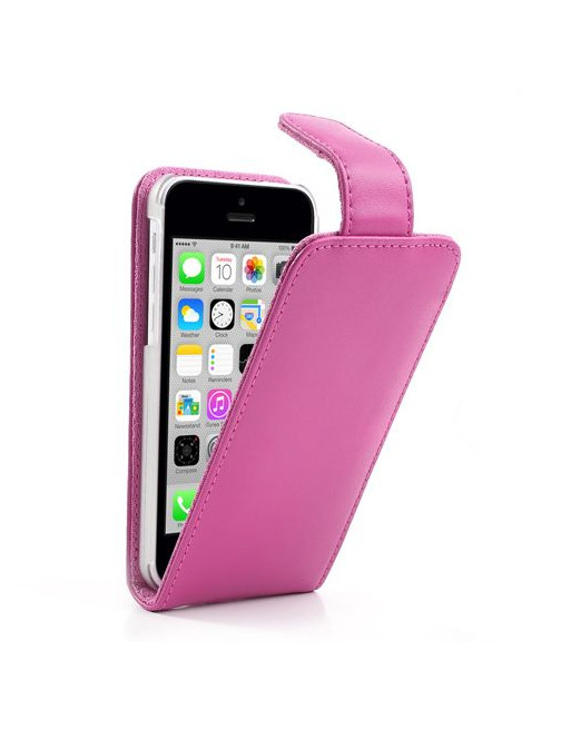 lijst Mens spreker Doormoon PU Leren Flipcase iPhone 5c - Roze - Doormoon