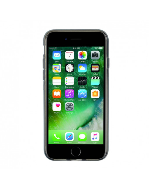 Megalopolis houten vergeven TPU Softcase iPhone 7/8 Plus - Transparant Antraciet - ZWC