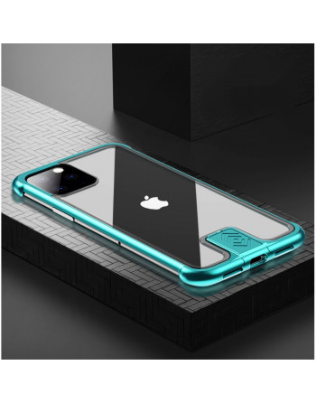 Raap gezond verstand Terugroepen Stijlvolle cover met metalen frame voor iPhone 11 Pro Max - Groen