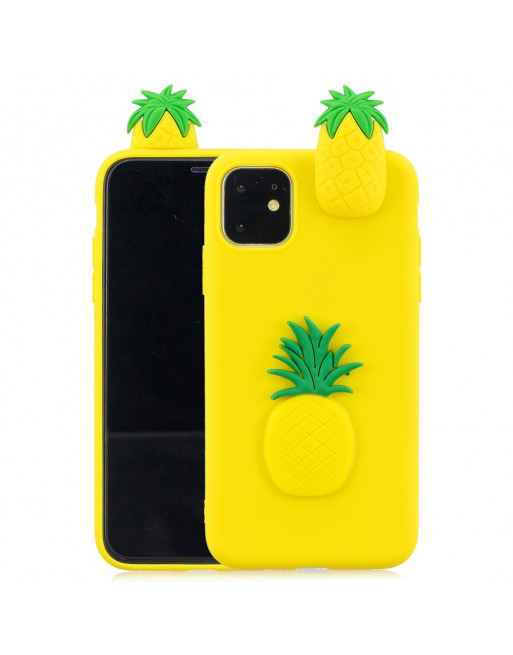 Extremisten Luxe Voorgevoel Case iPhone 11 (6.1 inch) - ananas - Geel