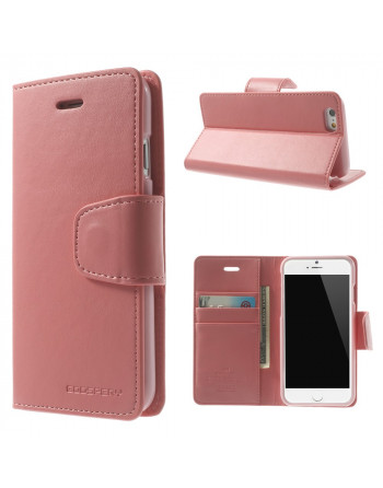 Zacht Roze Luxe Bookcase Voor Iphone 6, Iphone 6 Plus Hoesje Bookcase